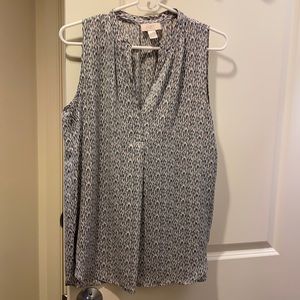 Patterned Loft Outlet Tank Top Blouse
